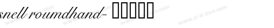 snell roumdhand字体转换